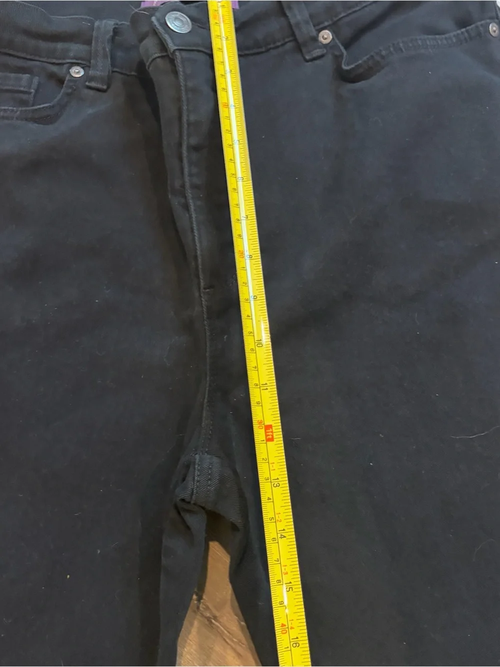 Gloria Vanderbilt Amanda black denim straight jeans sz 14